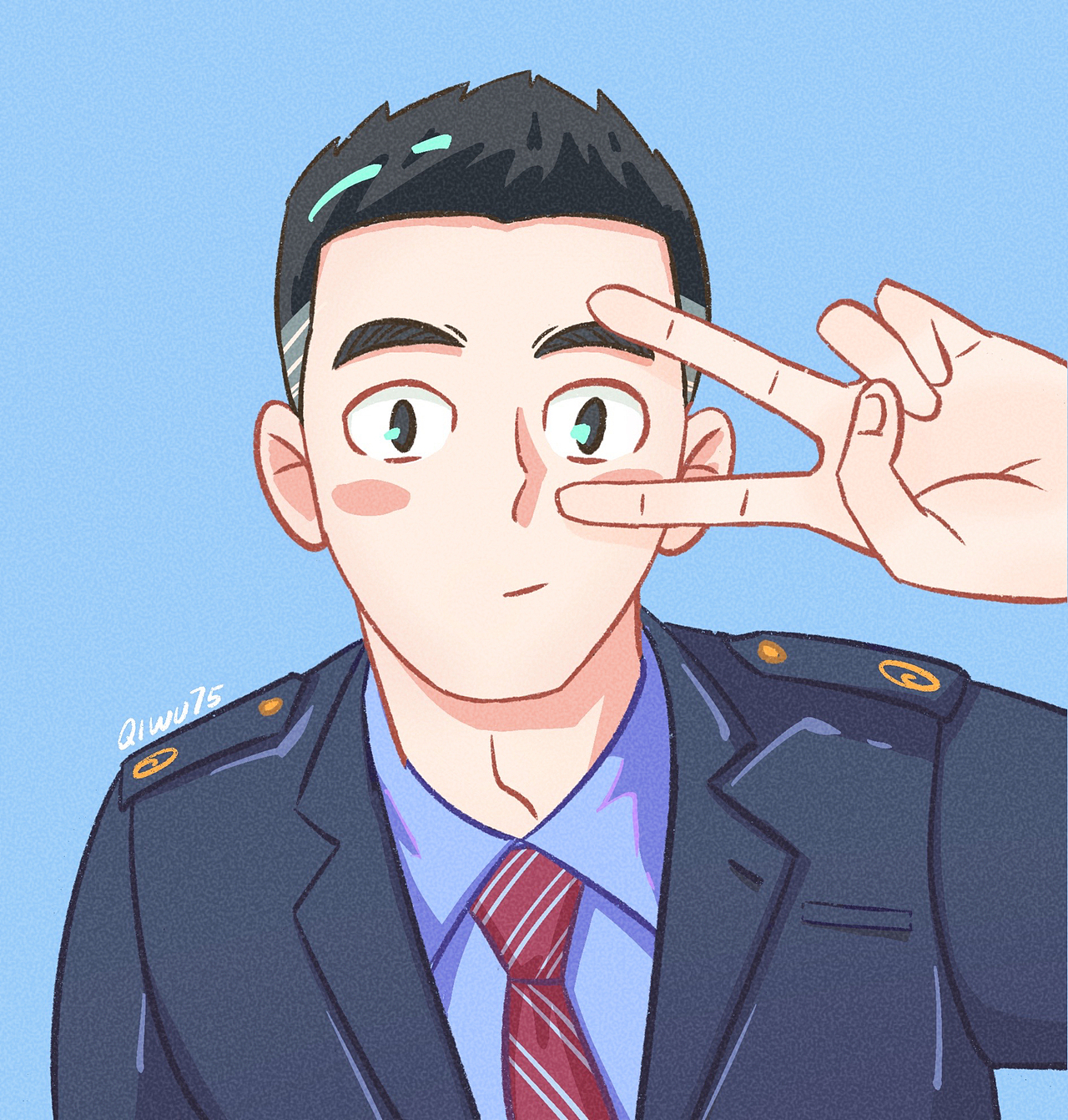 两位舍友的定制头像（图ZMzAwNjE1NjAw） - 新锐潮流插画 - 站酷设计师柒伍75原创素材 - 站酷ZCOOL