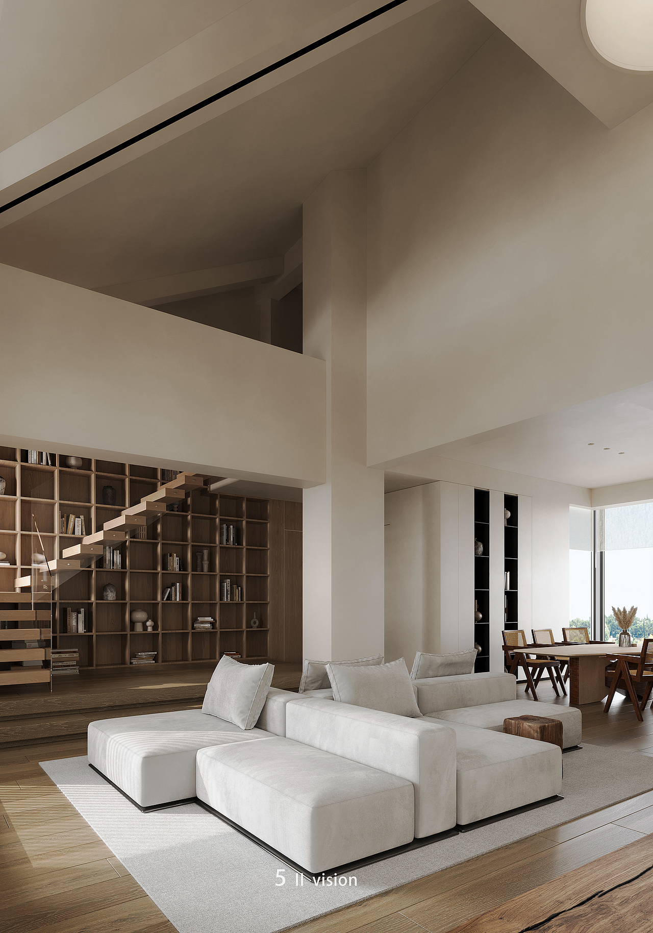 效果图表现——奶油实木风 5Ⅱ vision