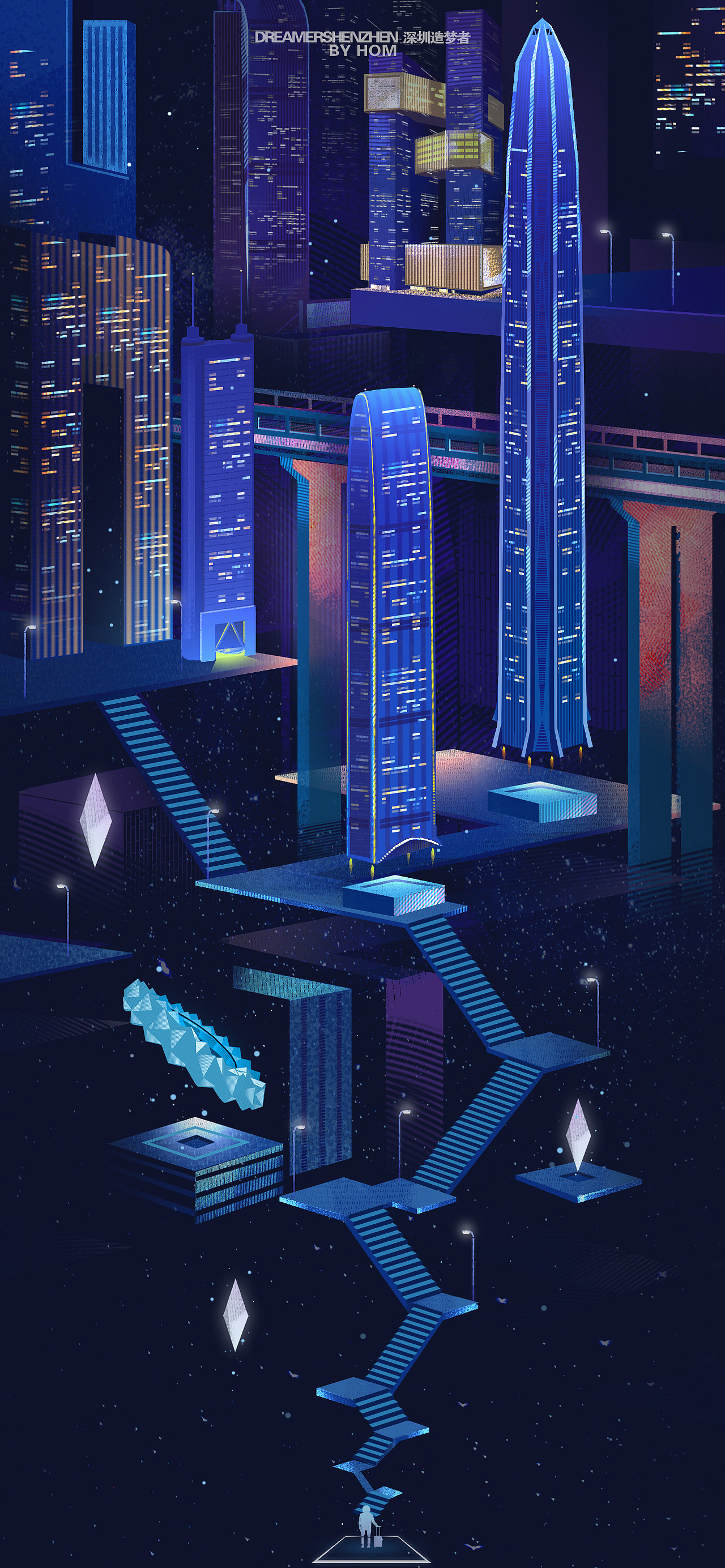银河系漫游与复古蒸汽波-DREAMSHENZHEN（图ZMzUwNzg2Mjc2） - 艺术插画 - 站酷设计师翁坤鸿原创素材 - 站酷ZCOOL