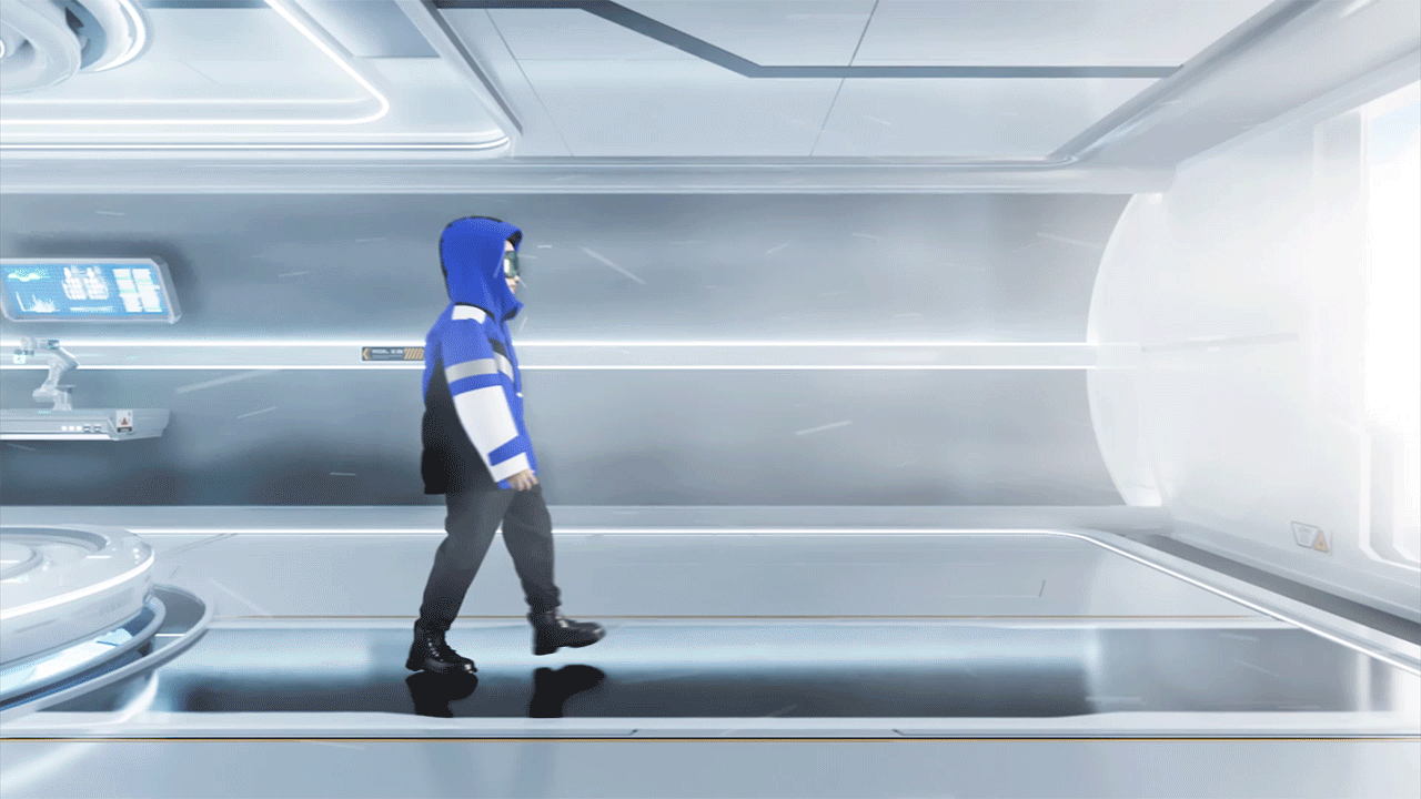 巴拉巴拉机甲羽绒服三维形象片