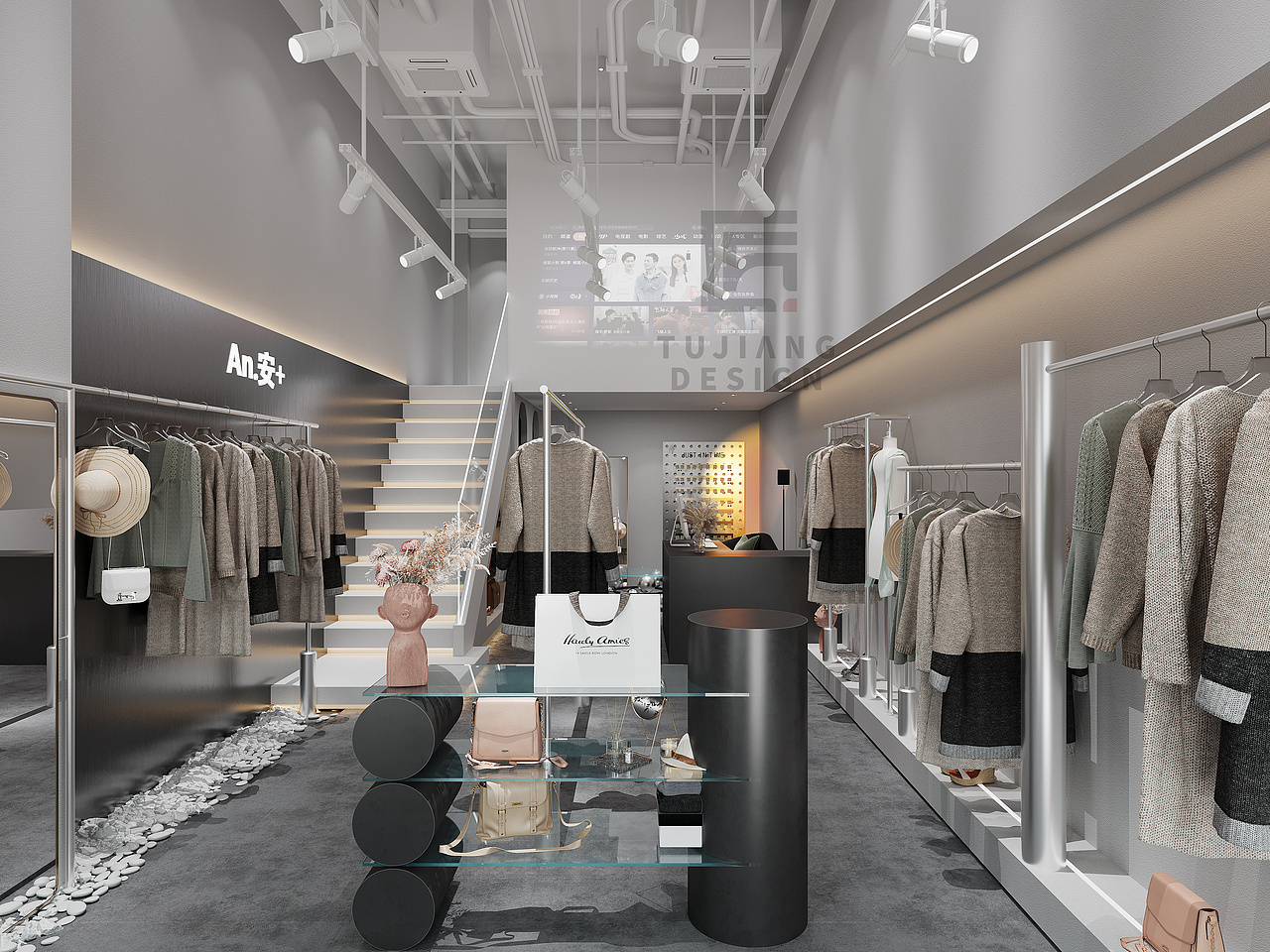 高端时尚的女装店铺设计