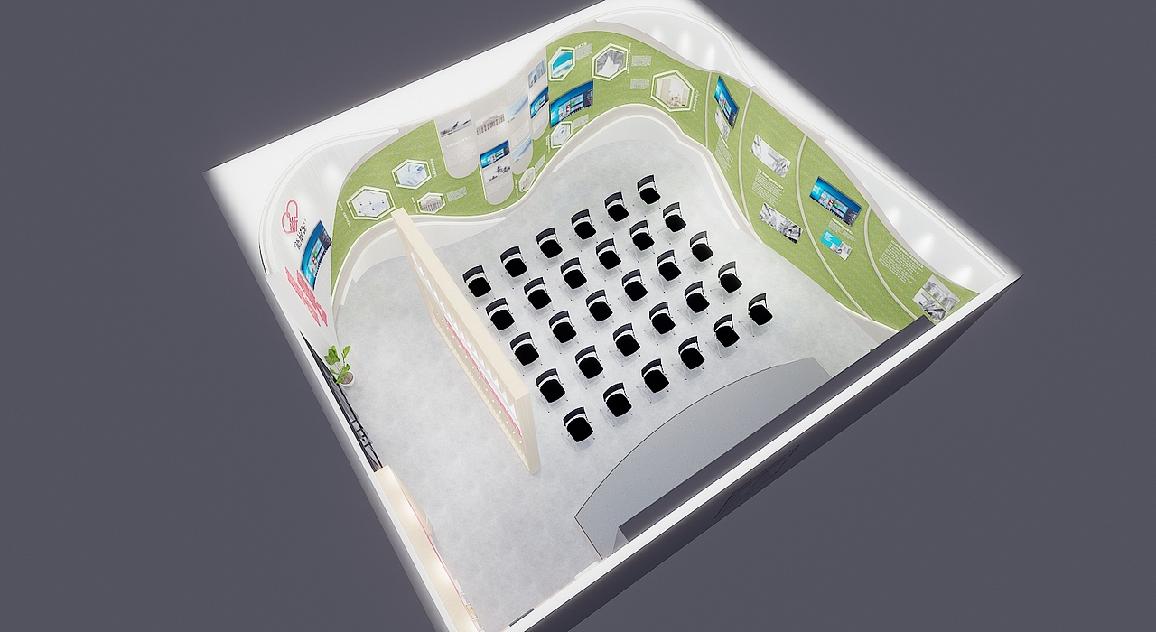 龙游助联会议室设计3D效果图