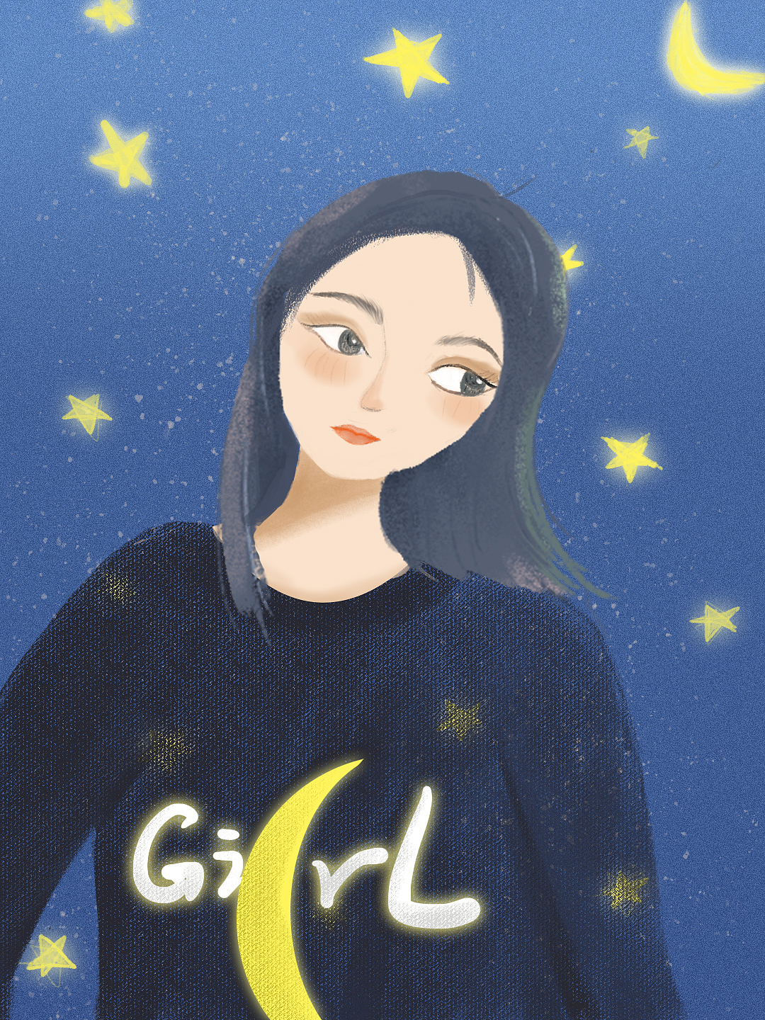 插画,国潮,植物插画,头像插画