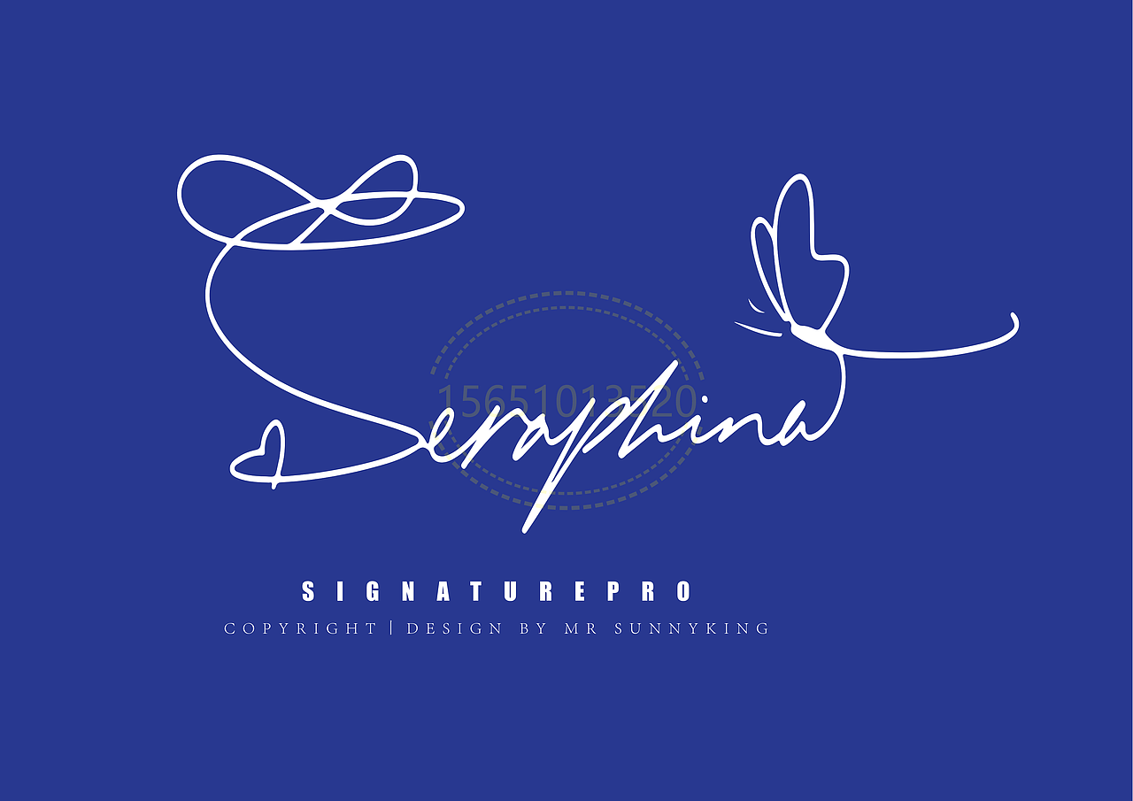 手写英文卡通签名丨南京孙老师丨版权作品丨华夏名流