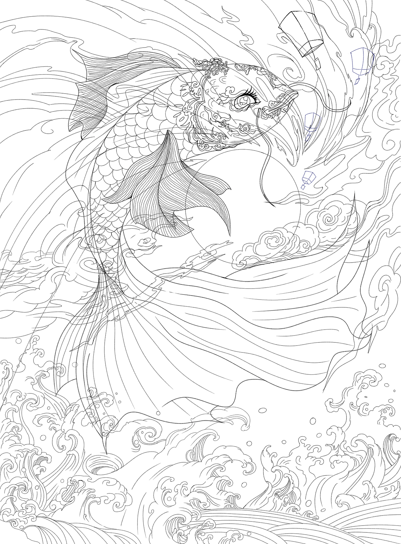 中秋锦鲤（图ZMzE0Njc3MjUy） - 商业插画 - 站酷设计师烁光原创素材 - 站酷ZCOOL