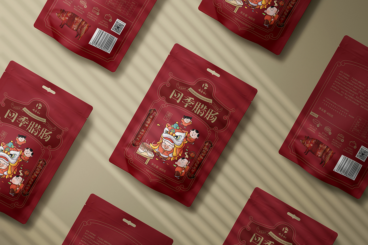 原创｜农产品广式腊味系列包装设计插画品牌创意包装（图ZMzMzMTEyMTM2） - 包装 - 站酷设计师欧阳要加油吖原创素材 - 站酷ZCOOL