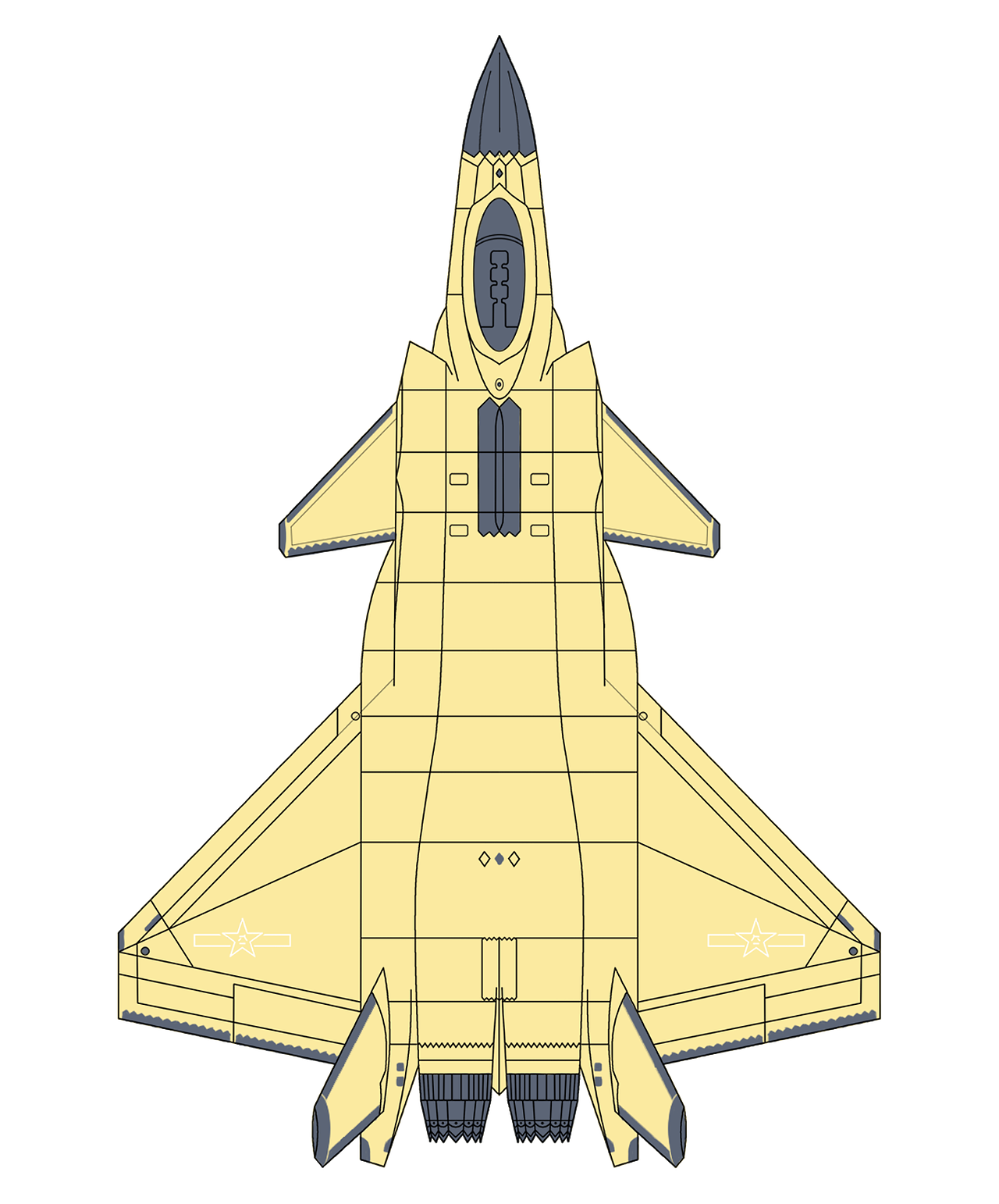 歼二零涂装冰箱贴