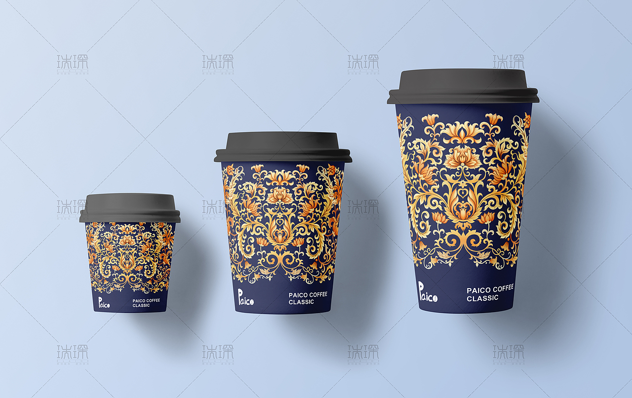 古典中式装饰花纹设计,水贴纸装饰花纹设计