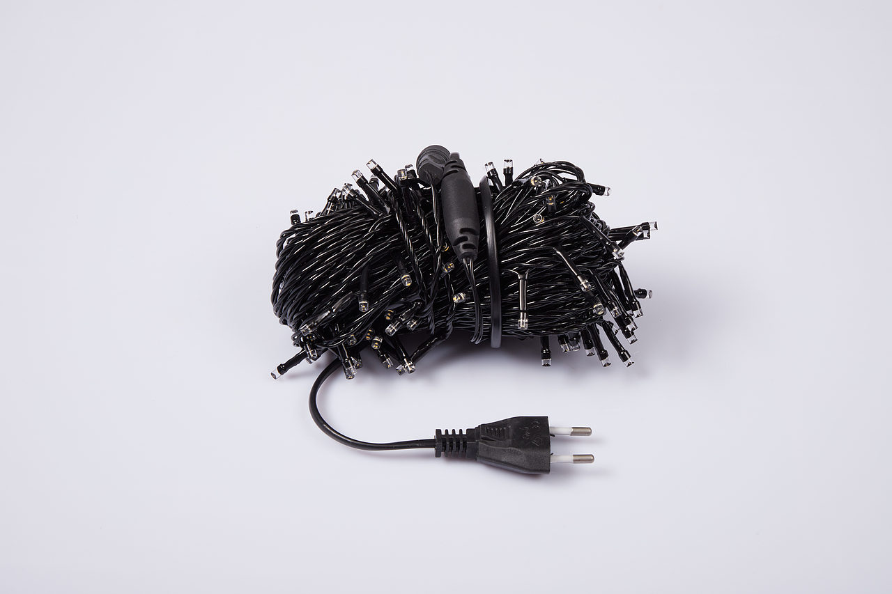 七彩暖白灯串产品拍摄