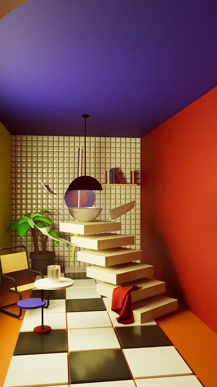 【C4D场景建模动画】包豪斯之梦（图ZMzU2MTQwMjQw） - 场景 - 站酷设计师AvaKyros原创素材 - 站酷ZCOOL