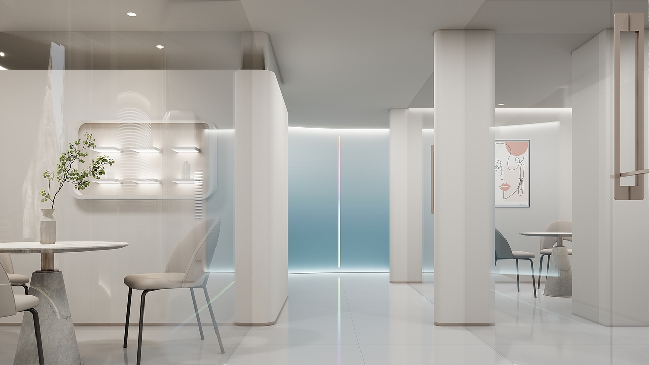 Creation Core 奶油风医美店（图ZMzMzODIyMjA4） - 商业空间设计 - 站酷设计师ChiuMo原创素材 - 站酷ZCOOL