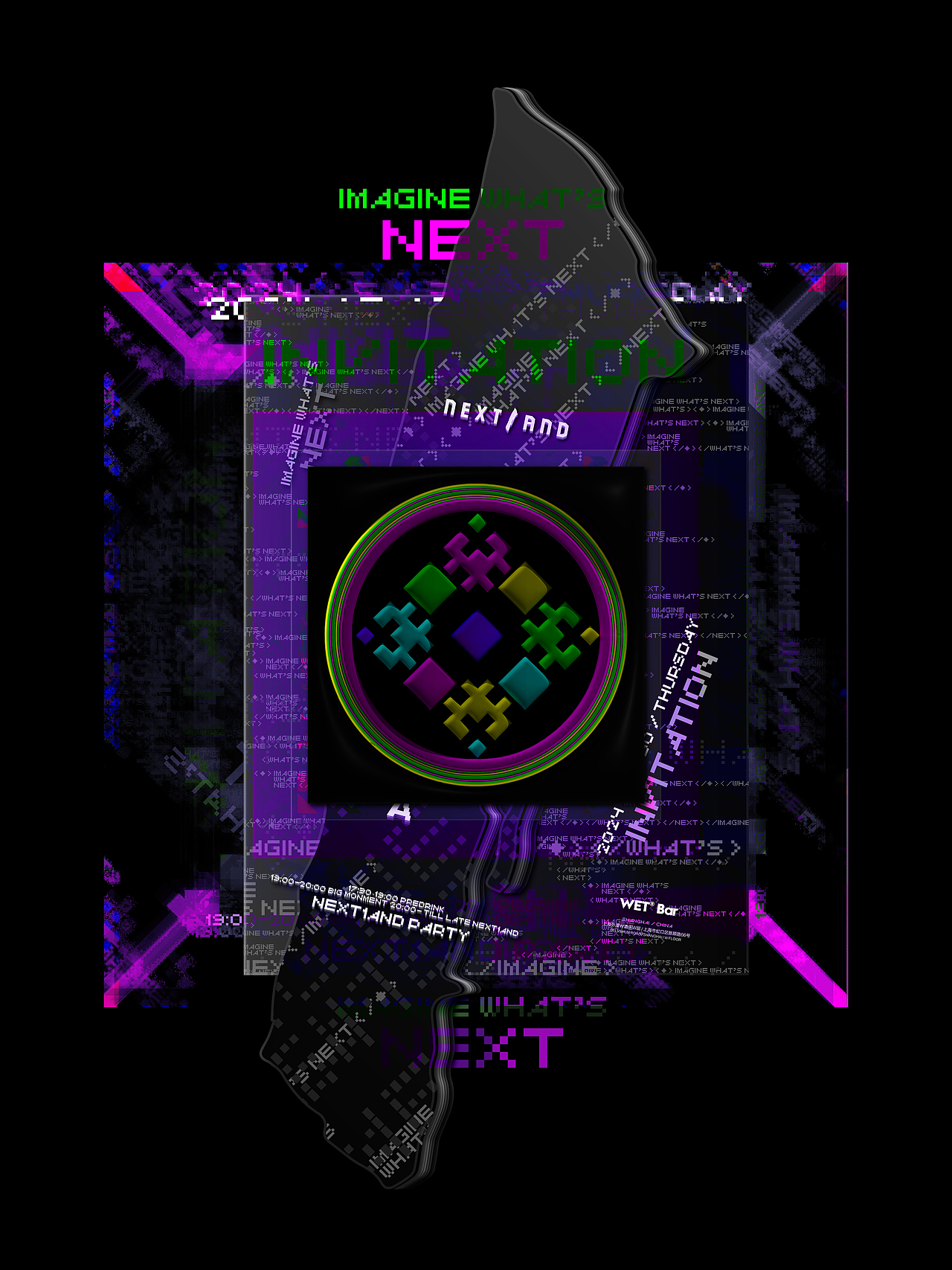 👾 🔷 IMAGINE WHAT'S NEXT 🤗 📐(图ZMzcwMDcyMDYw) - 海报 - 站酷设计师赛博闹宗原创素材 - 站酷ZCOOL