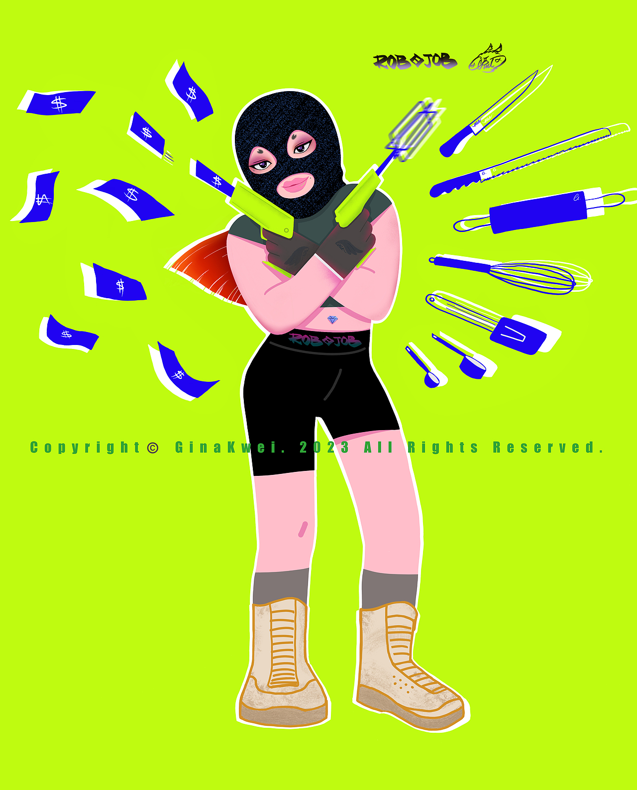 原创IP插画--- 反骨少女