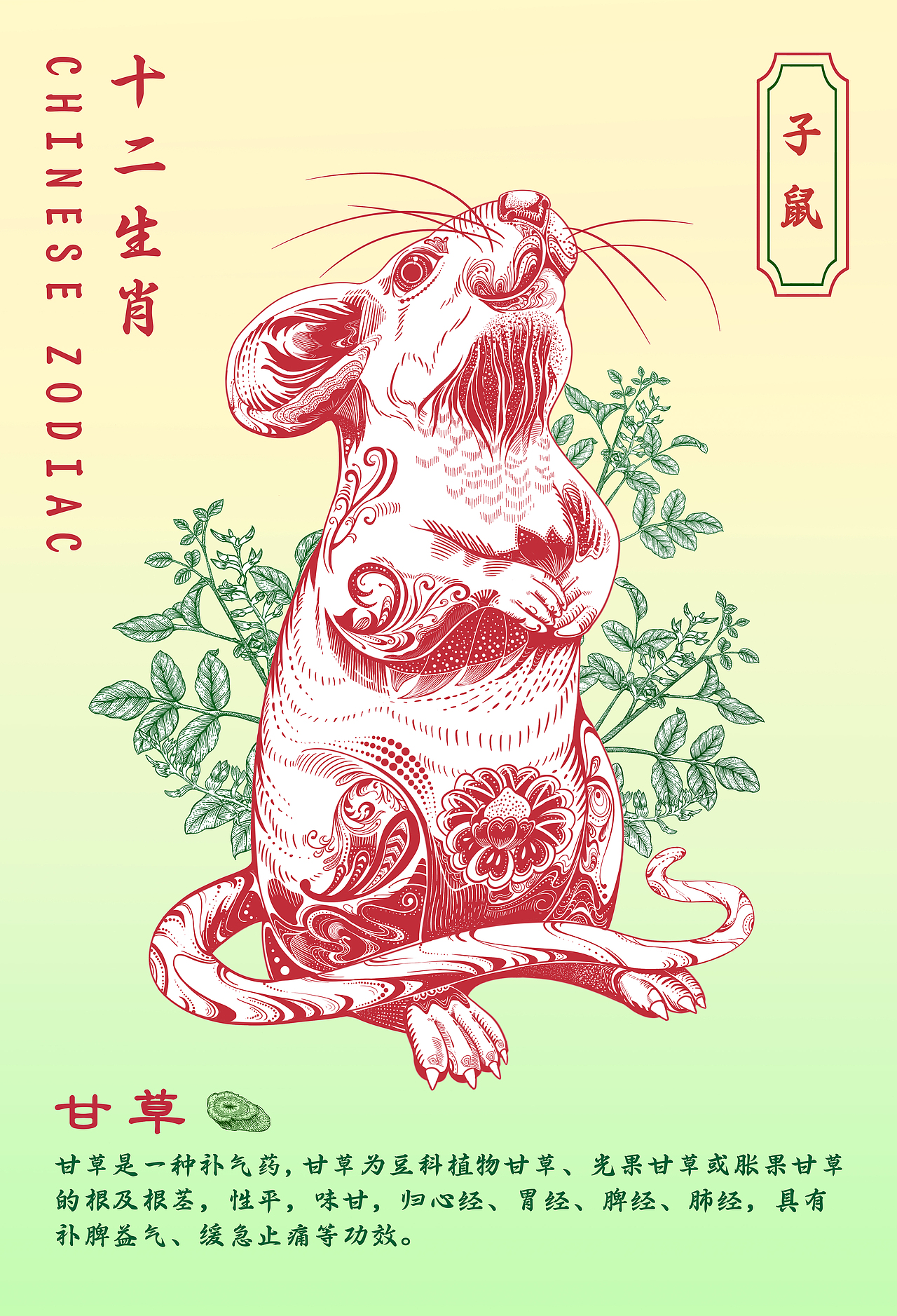 国潮十二生肖×中草药系列