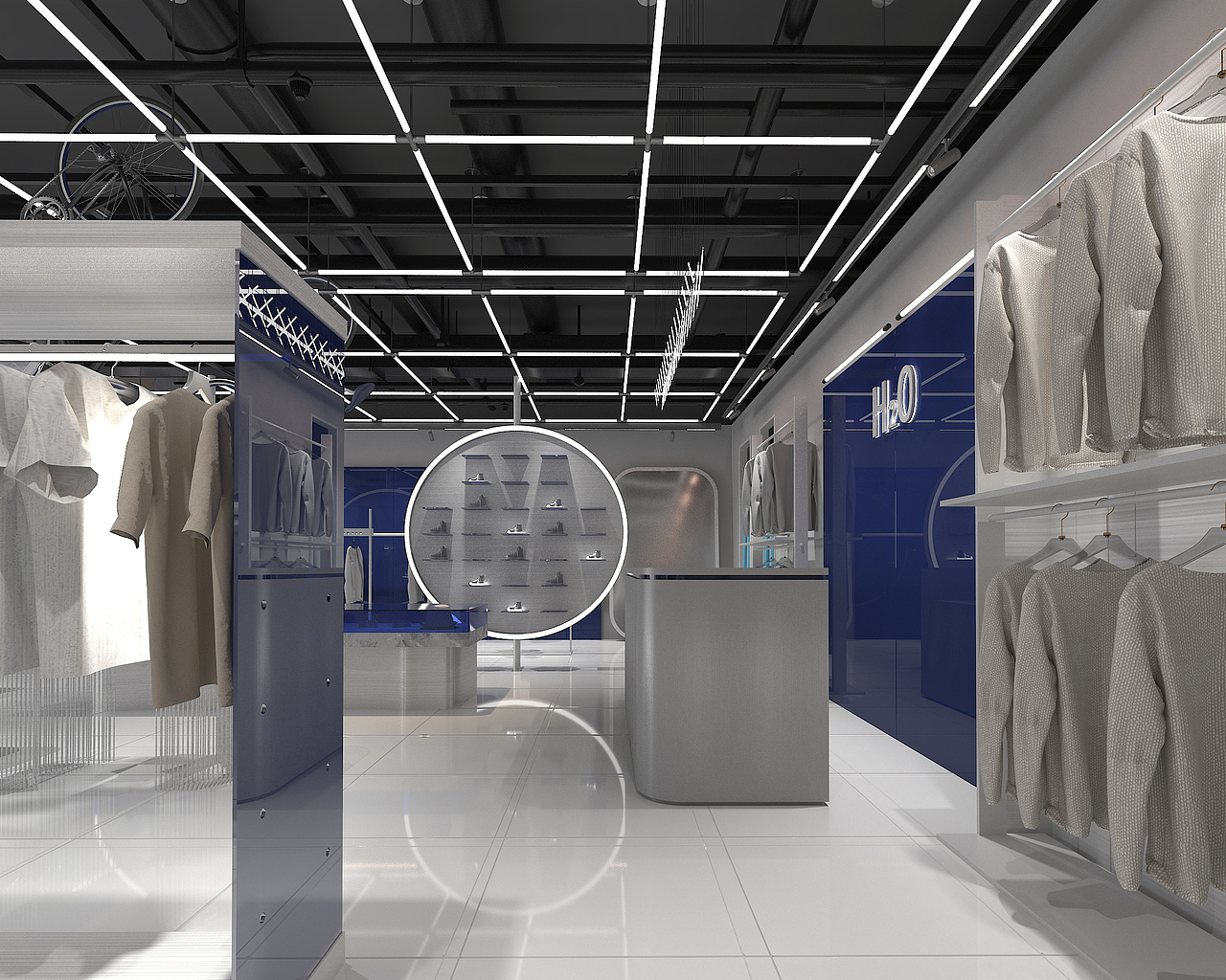 H2O服饰-品牌形象（图ZMzA4Njk4Mzcy） - 商业空间设计 - 站酷设计师柏筑设计原创素材 - 站酷ZCOOL