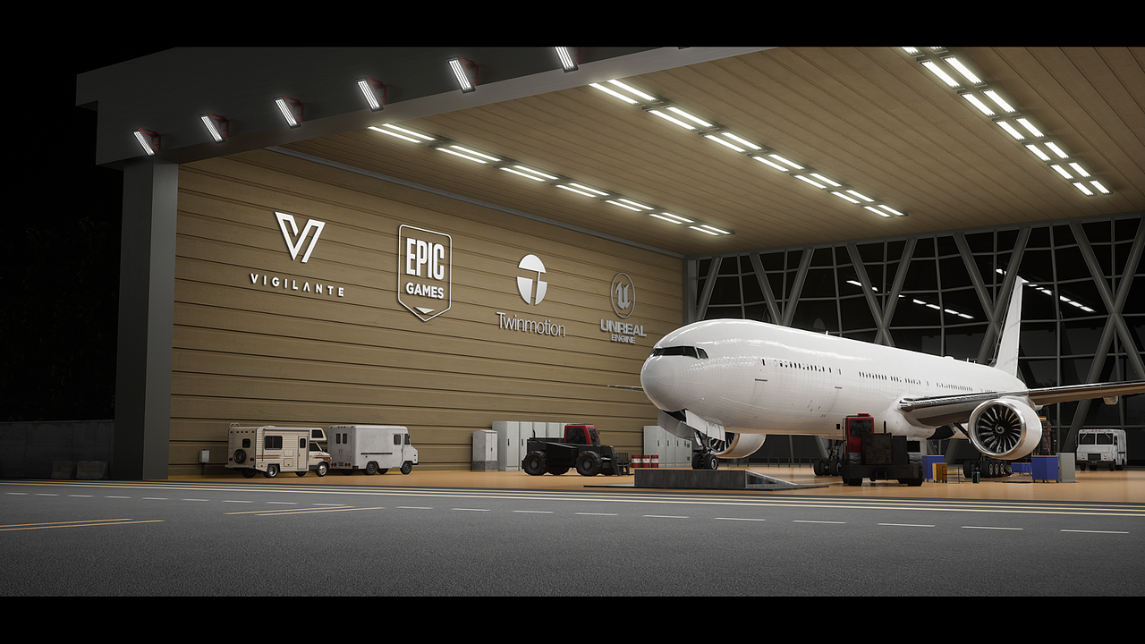 场景/动画:飞机检修厂