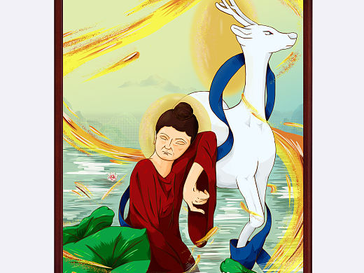 佛系青年插画细节展示