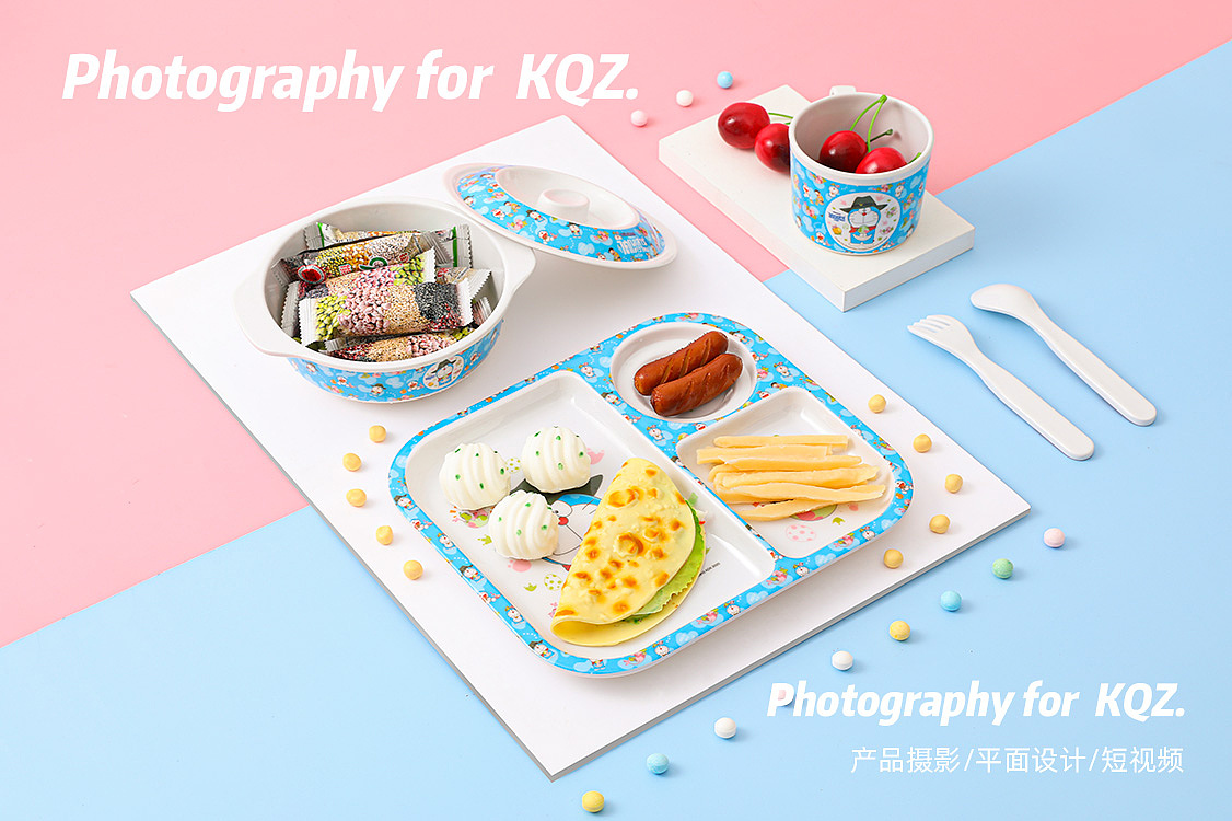 儿童碗静物/儿童餐具/卡纸风静物拍摄/糖果色（图ZMzMxMzg4NTU2） - 产品摄影 - 站酷设计师candykids原创素材 - 站酷ZCOOL