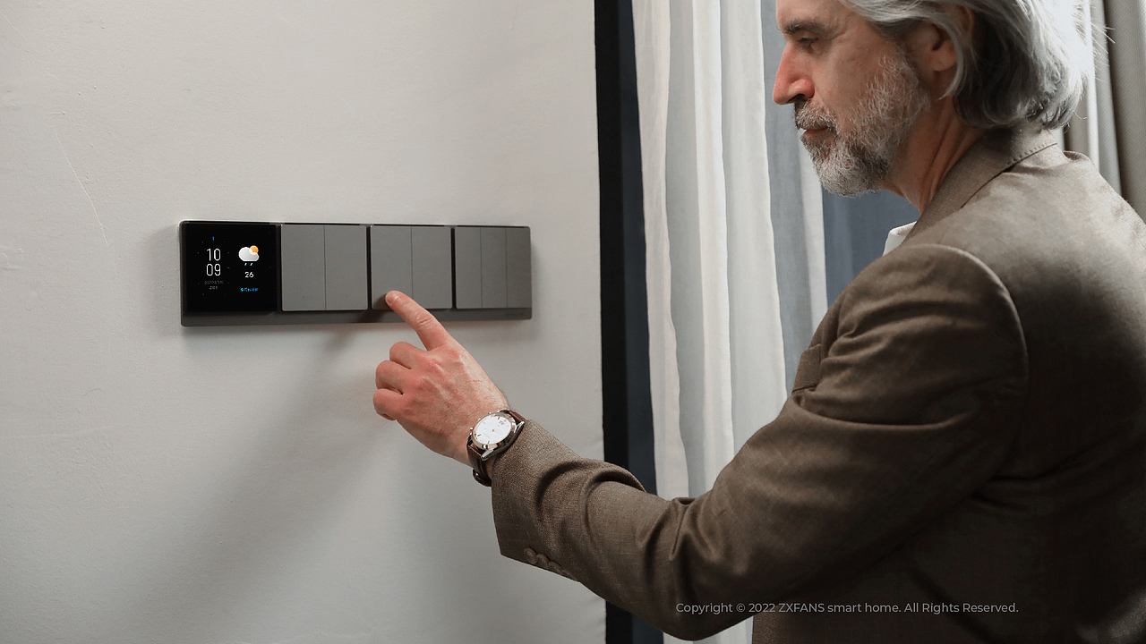 ZXFANS智有范 全屋智能 X2金属智能开关,模块化设计、组合安装,一体化金属机身