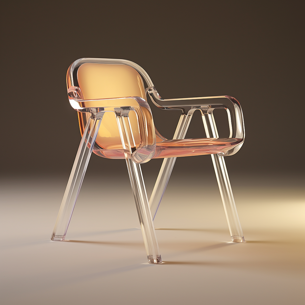 具体研究的极简凳子