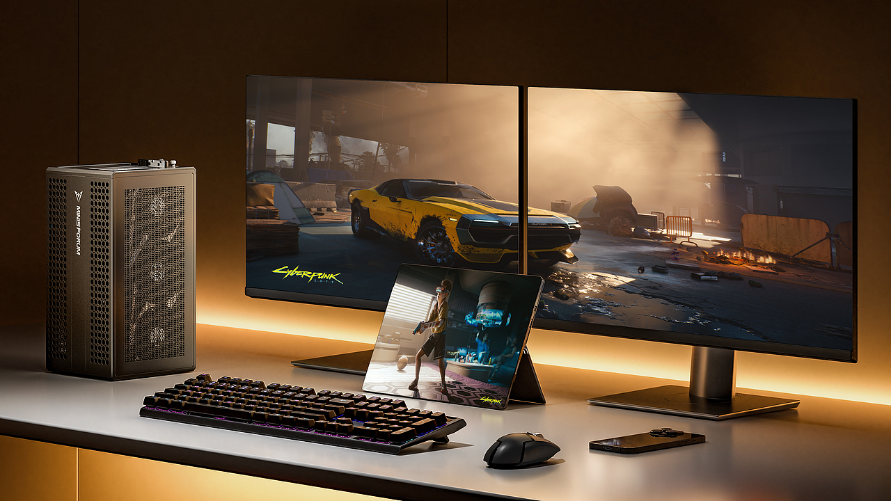 巴掌大的电脑 产品渲染