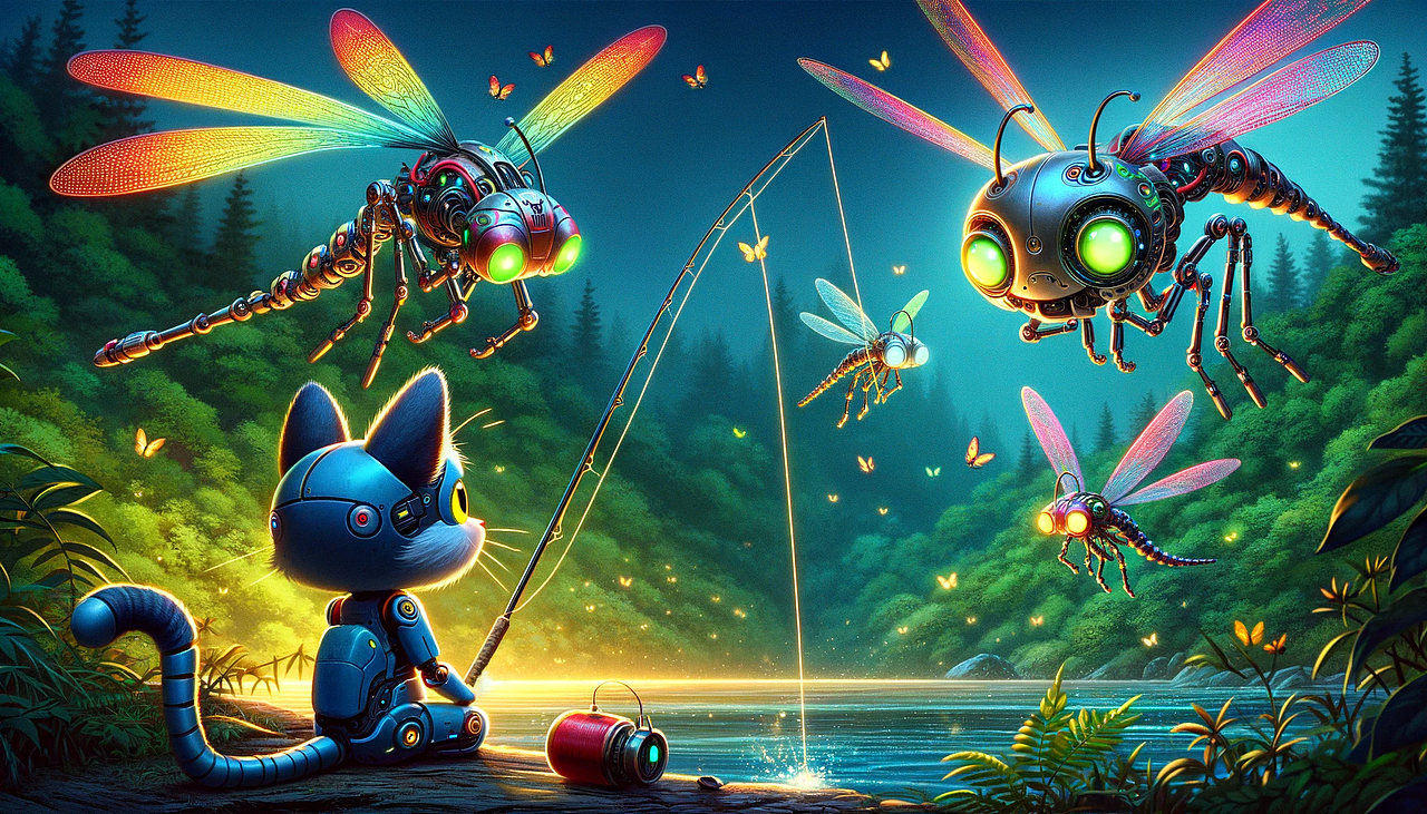 未來世界的小貓釣魚（圖ZMzU1OTQ3NzY4） - 概念設(shè)定 - 站酷設(shè)計師小落大叔原創(chuàng)素材 - 站酷ZCOOL