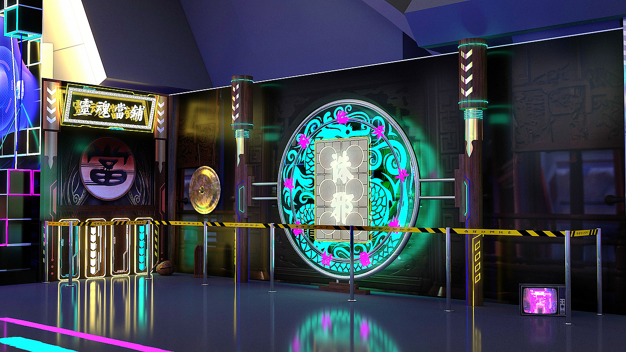 欢乐谷 万圣节 线下街区 网红街 街区装饰 赛博街区