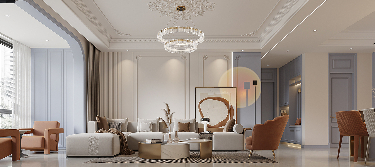 新鲜出炉-现代法式（图ZMzAxNzI1MTgw） - 家装设计 - 站酷设计师郸元表现原创素材 - 站酷ZCOOL