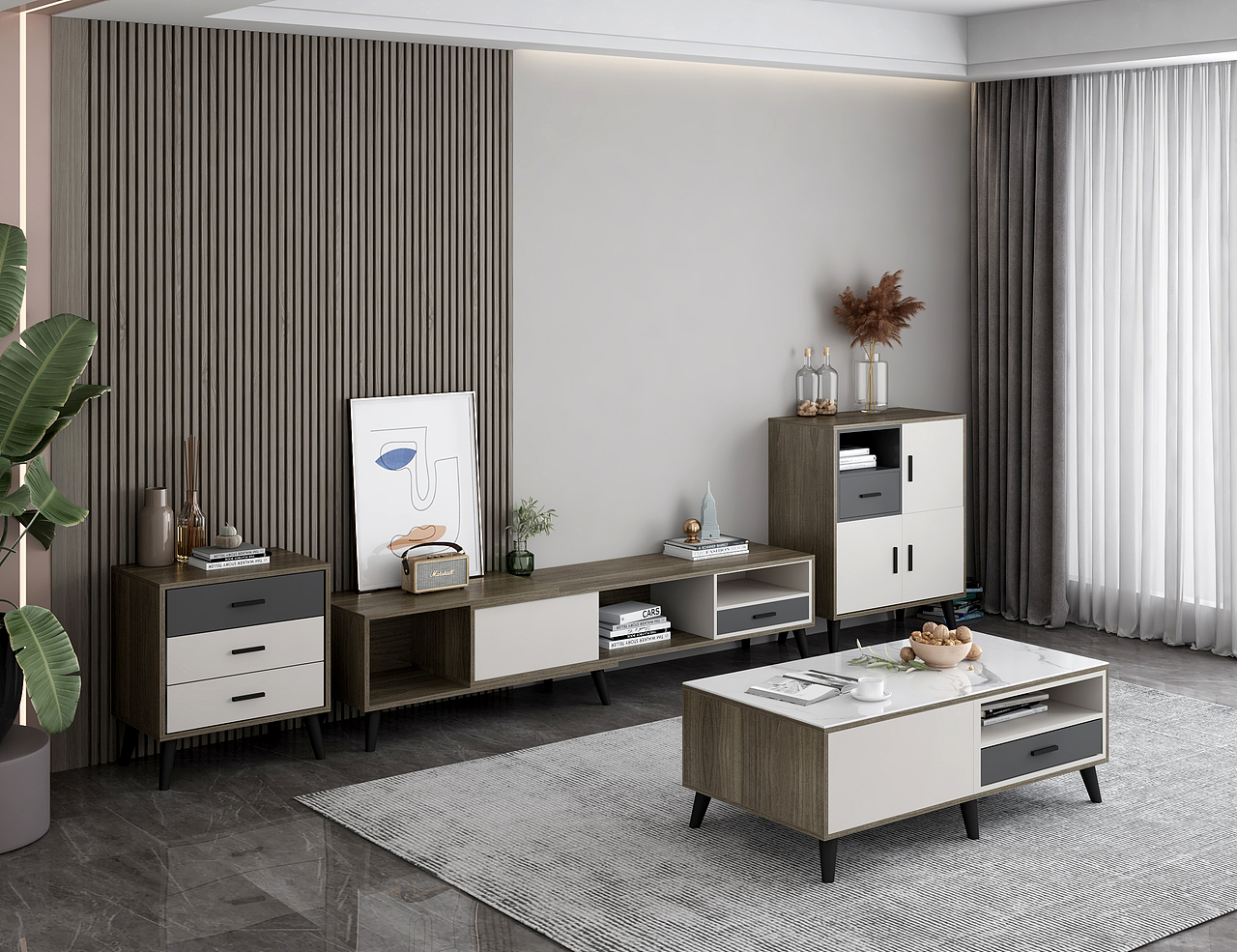 客厅茶几电视柜