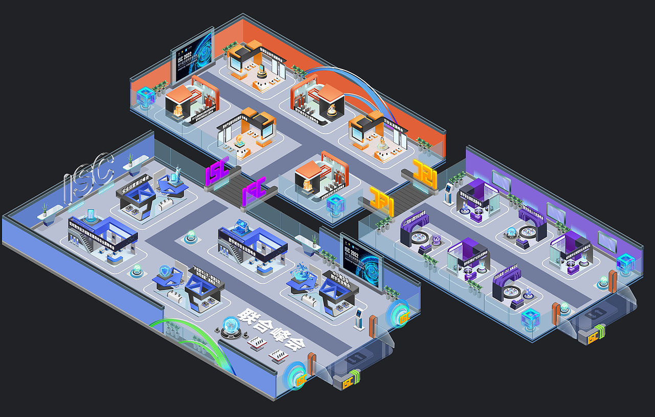 2022 ISC 第十屆互聯(lián)網(wǎng)安全大會 元宇宙地圖設(shè)計(jì)（圖ZMzY5ODUwNjMy） - 游戲原畫 - 站酷設(shè)計(jì)師我是7r原創(chuàng)素材 - 站酷ZCOOL