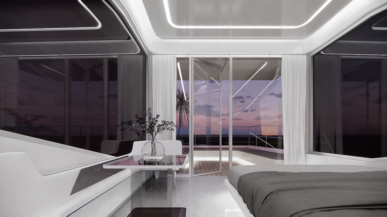 太空舱移动建筑酒店——室内方案设计