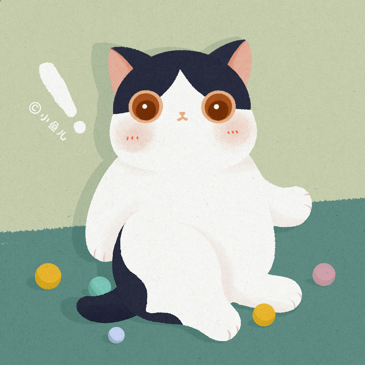 插画合集 | 呆萌小猫系列（图ZMzQxODI2ODE2） - 创作习作 - 站酷设计师小鱼儿Ketty原创素材 - 站酷ZCOOL