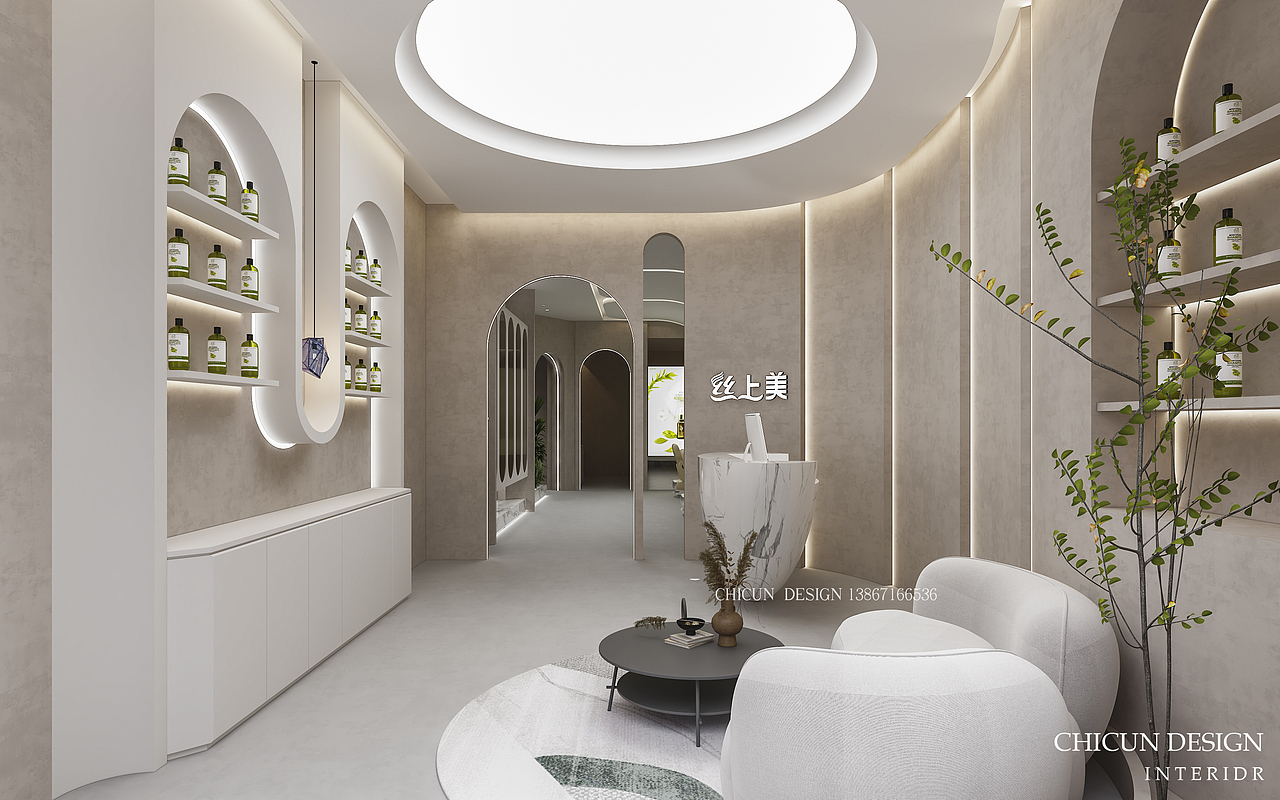 【尺寸设计】/ 丝滑柔顺——美容院、养发馆 空间设计