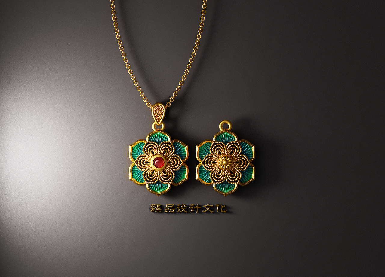 古法金设计建模渲染---每日一图(3)