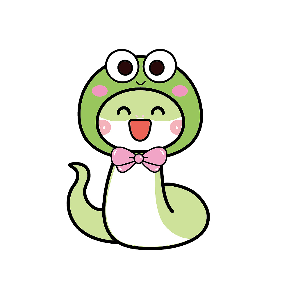 蛇年蛇宝宝卡通插画可爱图片素材头像生肖头像