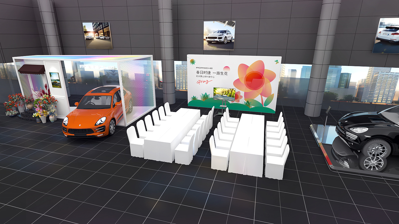 汽车春日 花艺展台（图ZMzQyMTQ4MTQ0） - 展陈设计 - 站酷设计师菠萝皮屁原创素材 - 站酷ZCOOL