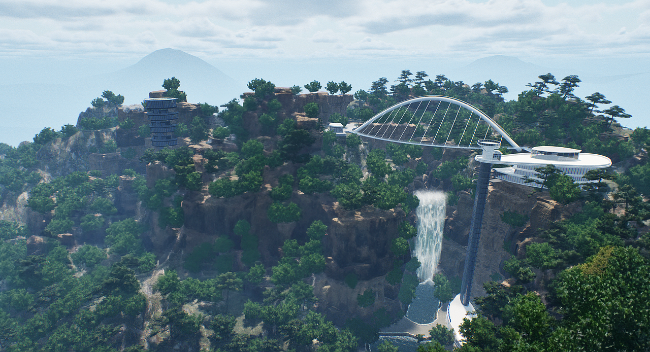 UE5/UE4山东淄博潭溪山数字景区