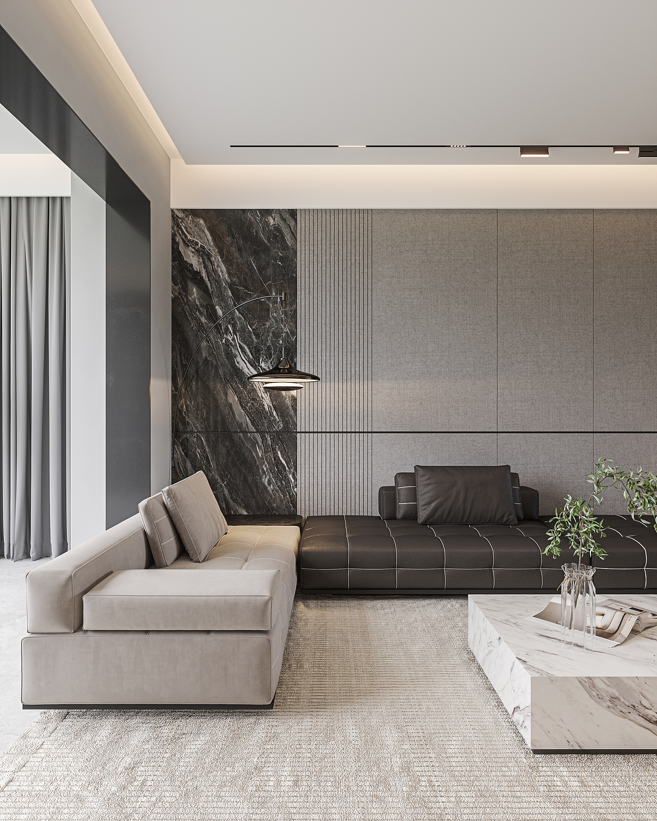 原木+高级灰，现代风格的百搭配色