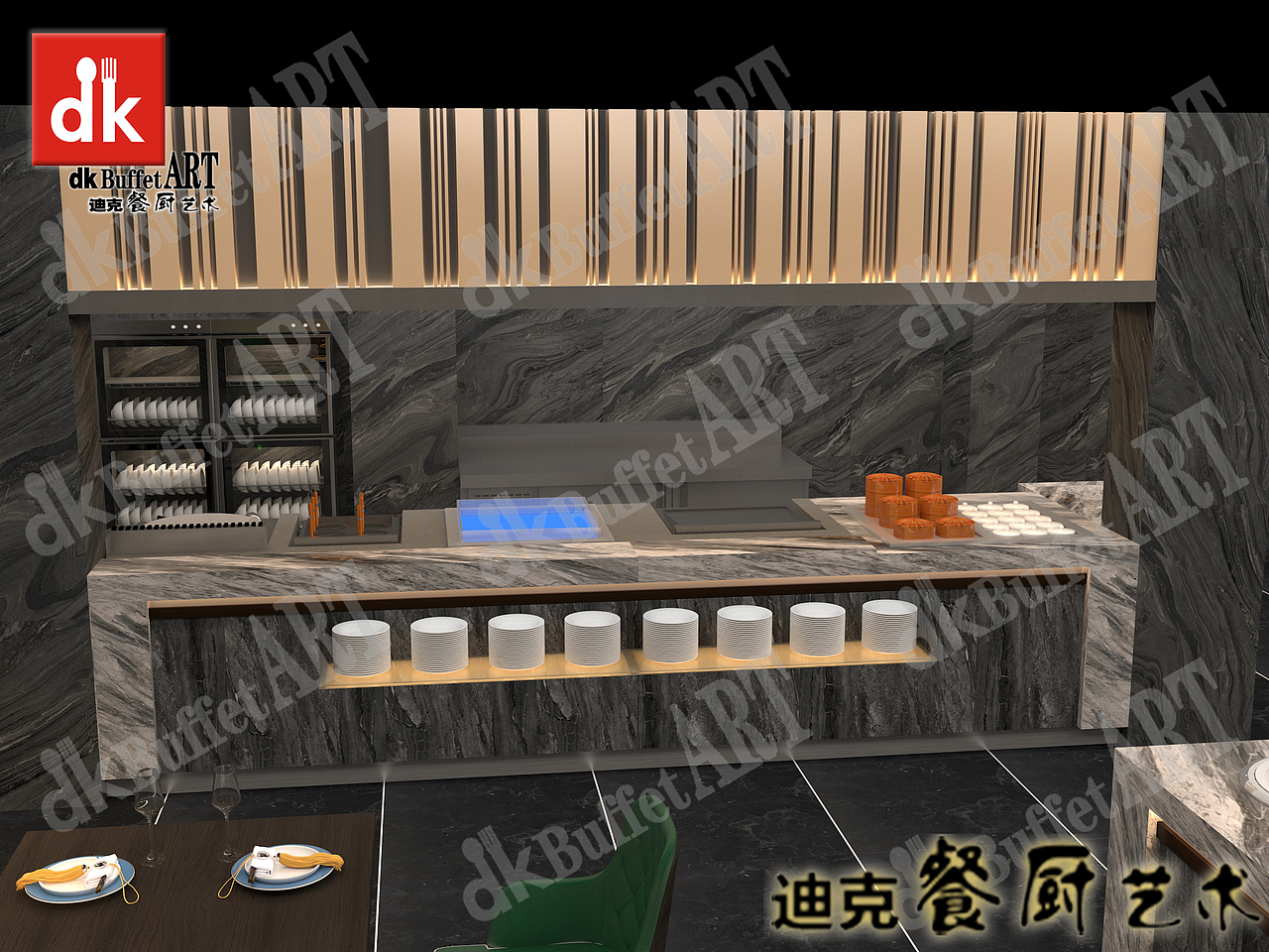 尚品酒店自助餐台设计