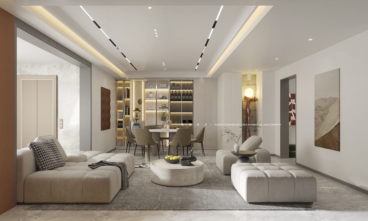 128㎡简约奶咖色，阳光里的婚房甜蜜生活