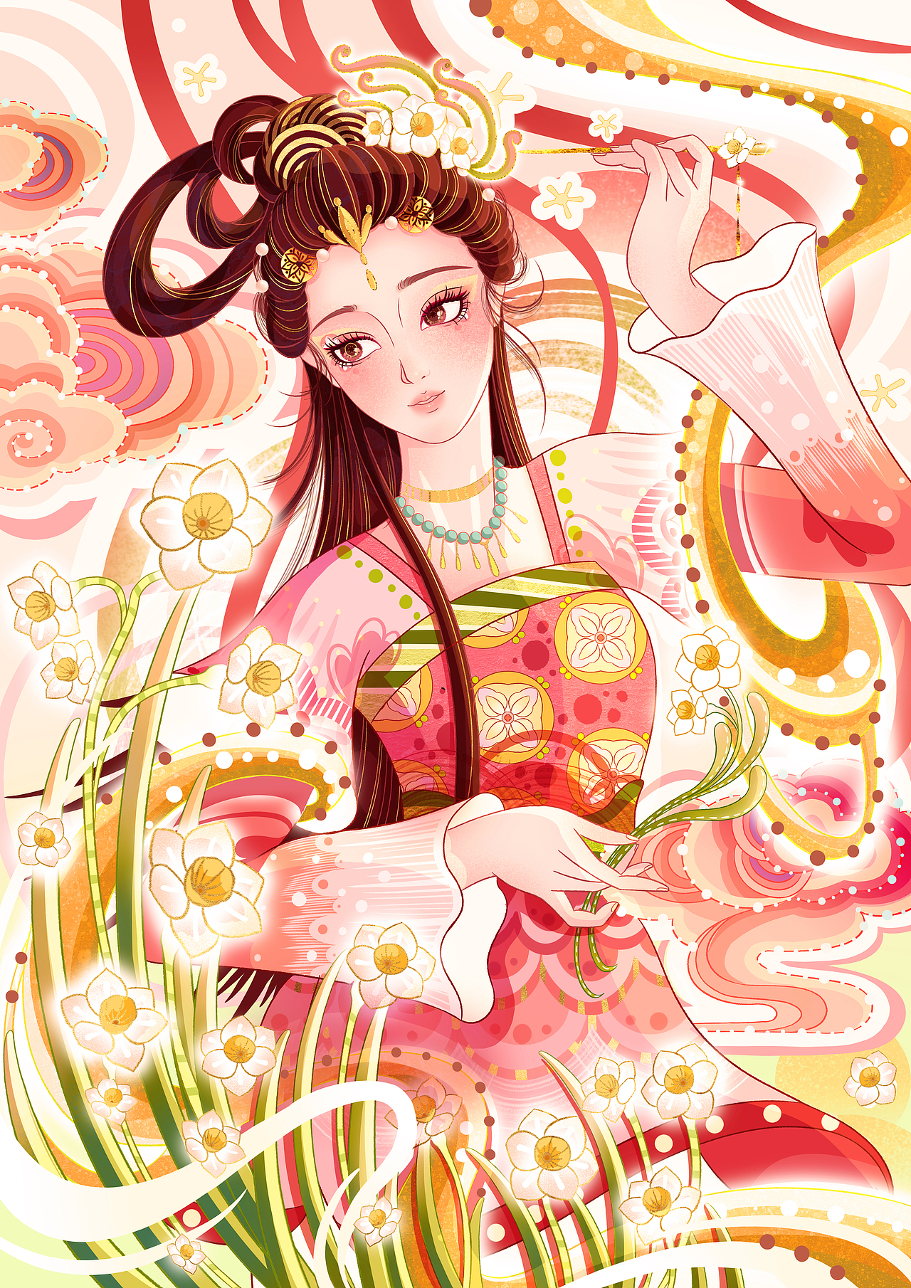 十二花神系列插画 | 合集（图ZMzI3NTU3NjA0） - 创作习作 - 站酷设计师王莲花儿原创素材 - 站酷ZCOOL