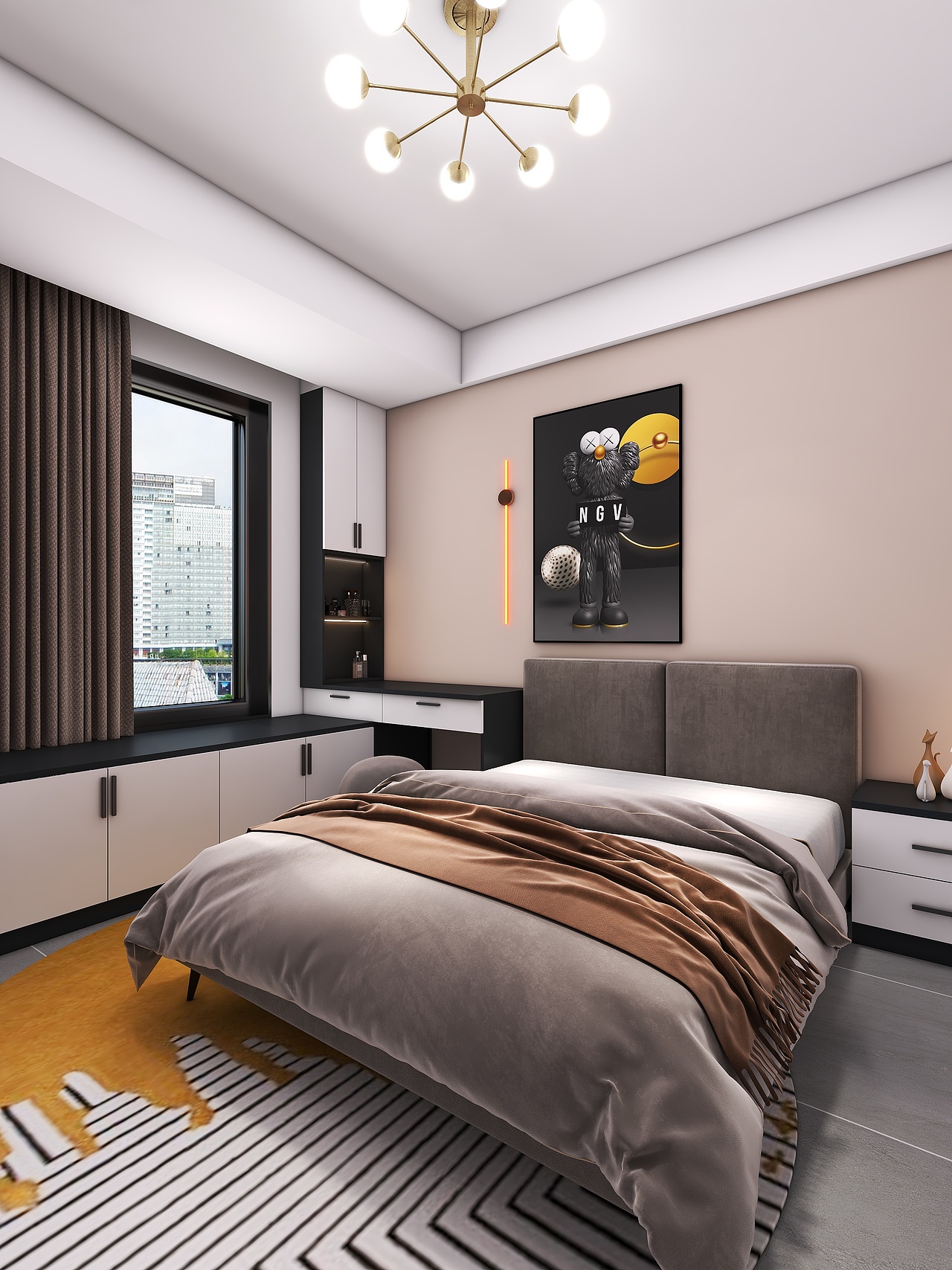 重庆绿地城二期(113平方现代简约四居室)