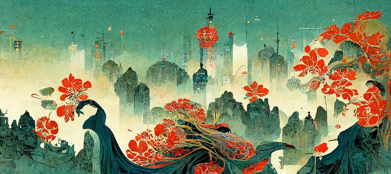 1分钟用AI写出了一套东方风格图像（图ZMzE0Njk4MTIw） - AI作品 - 站酷设计师惡童製慥soulchan原创素材 - 站酷ZCOOL