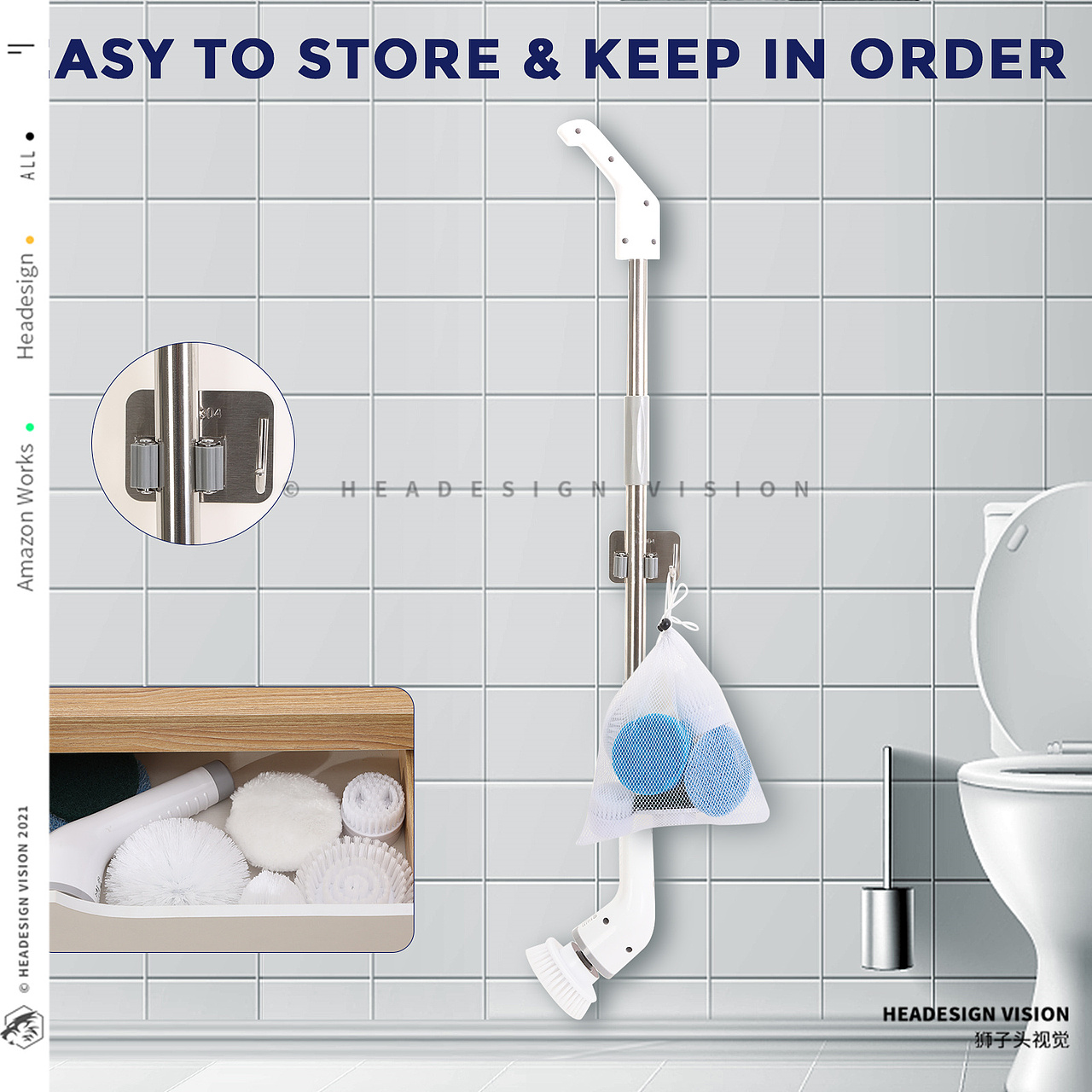 清洁刷产品拍摄_主图设计_A+页面设计-狮子头视觉