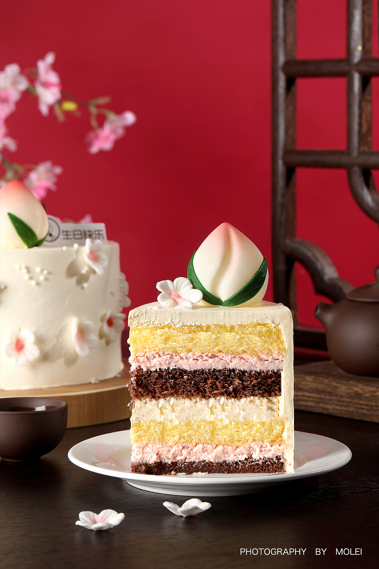 【cakeboss】寿桃|生日蛋糕|传统中式