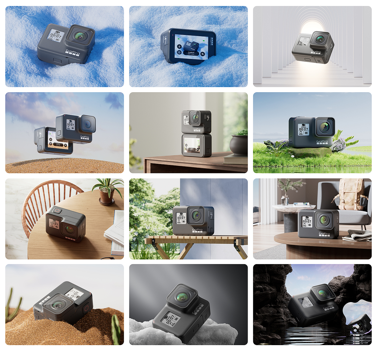 GO Pro 运动相机渲染