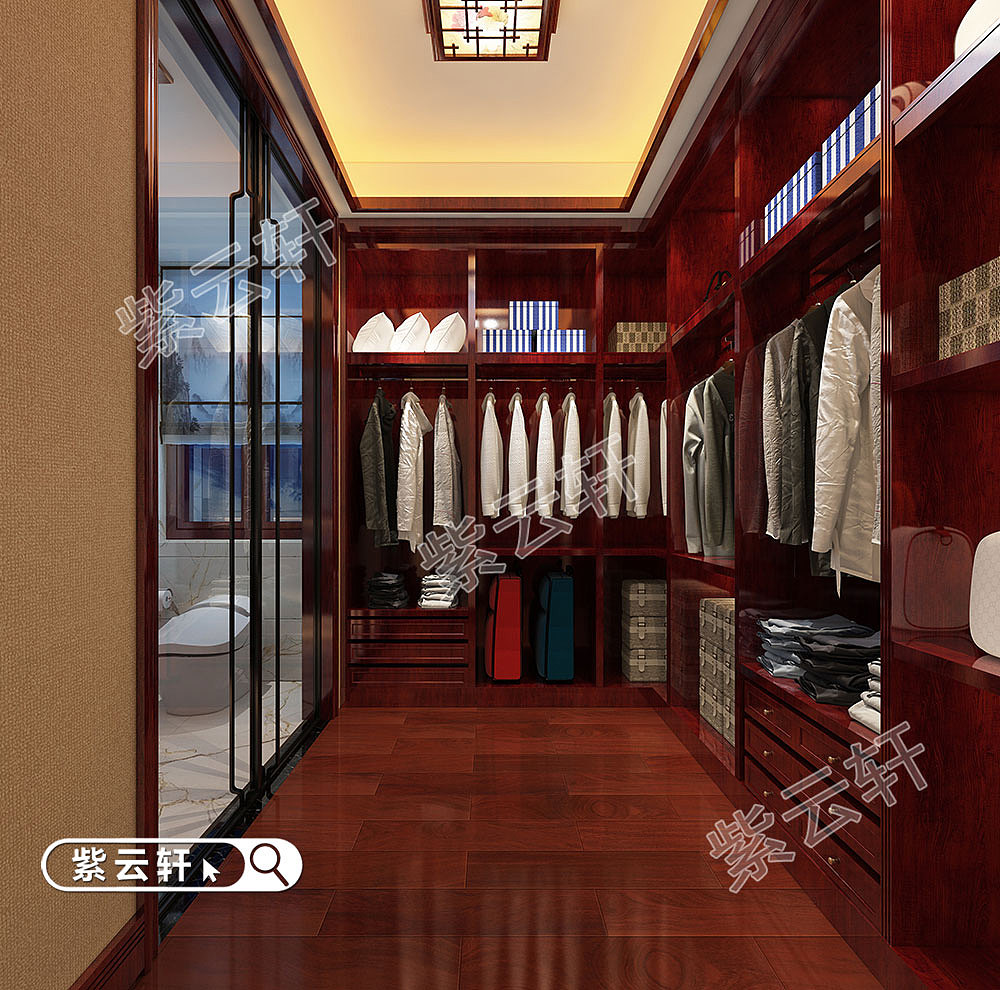 中式别墅设计装修 衣帽间