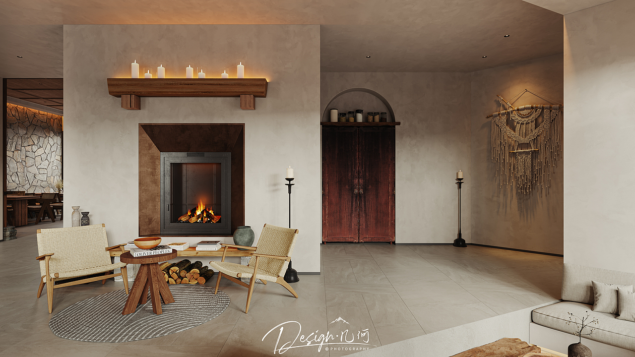 几何空间视觉表现 | 侘寂民宿