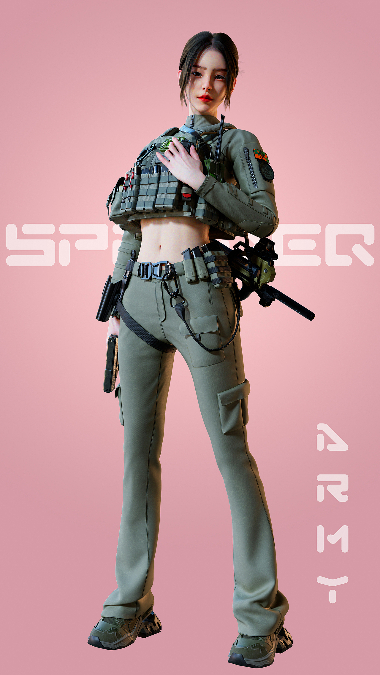 3D建模-女战士素芬儿（图ZMzM1NTkyMTEy） - 动画/影视 - 站酷设计师陶冶情操呗原创素材 - 站酷ZCOOL