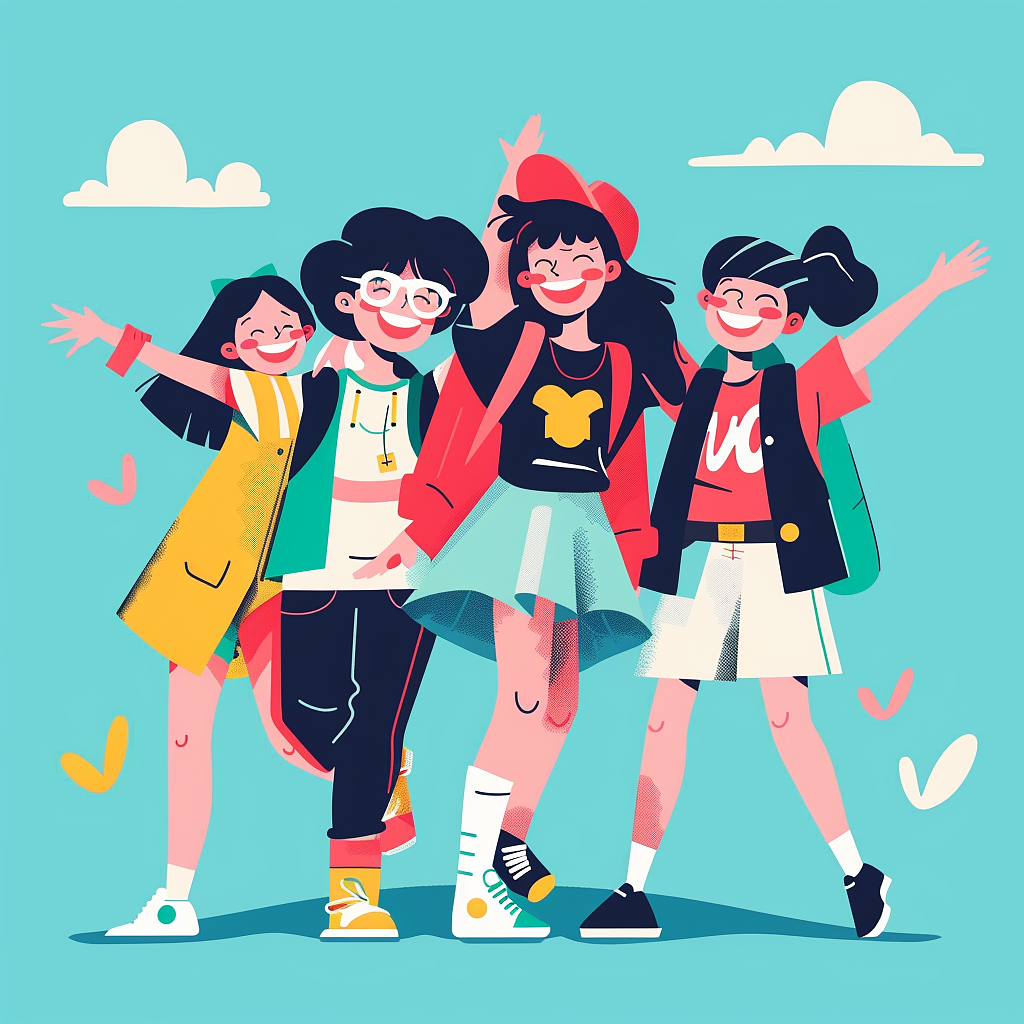 五四青年节，青春，人物，青年节插画，